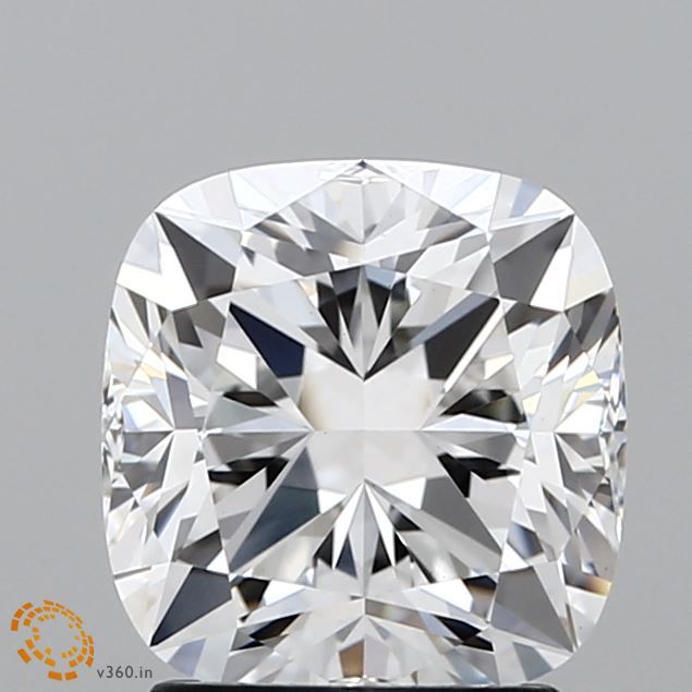 2.3 Carat Cushion Lab Diamond with  Cut Diamond in 14KT  view 1
