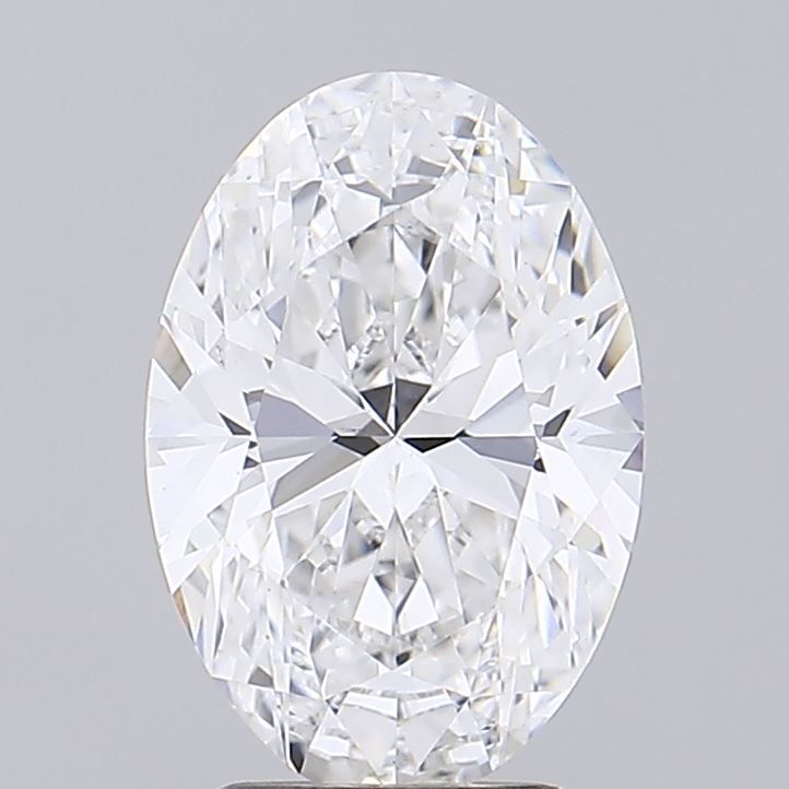 2.53 Carat Oval Lab Diamond with  Cut Diamond in 14KT  view 1
