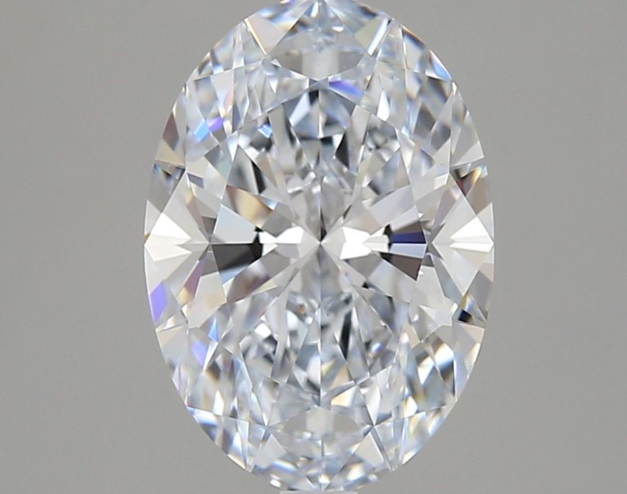3.09 Carat Oval Lab Diamond with  Cut Diamond in 14KT  view 1
