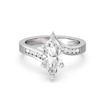 tapered diamond engagement ring