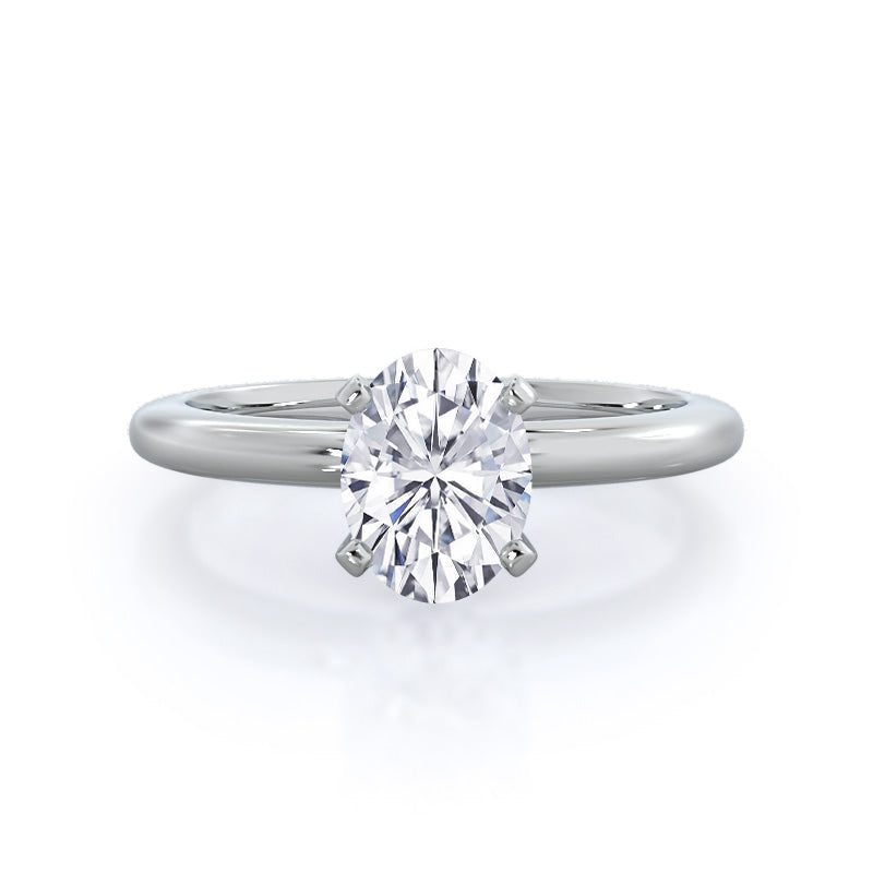 Classic Four Prong Solitaire Lab Diamond Engagement Ring