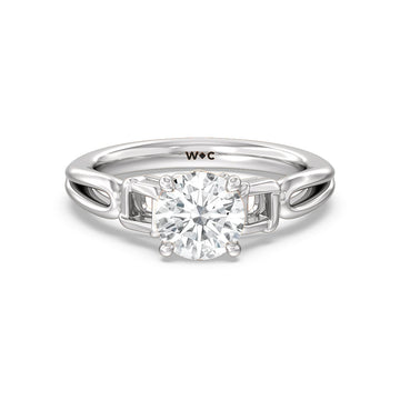 vintage celtic square knot engagement ring