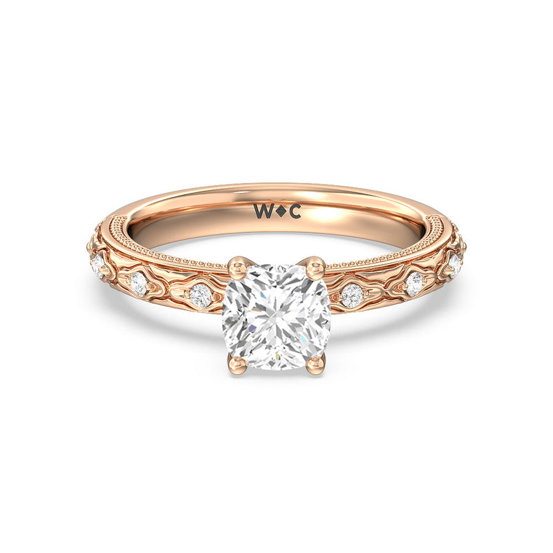 Vintage Blossom Engagement Ring