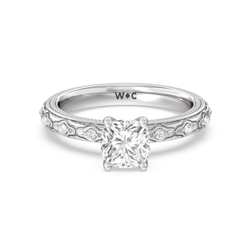 Vintage Blossom Engagement Ring