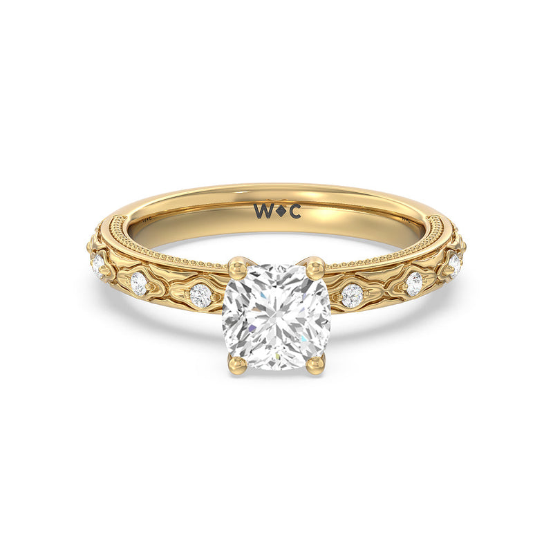 Vintage Blossom Engagement Ring