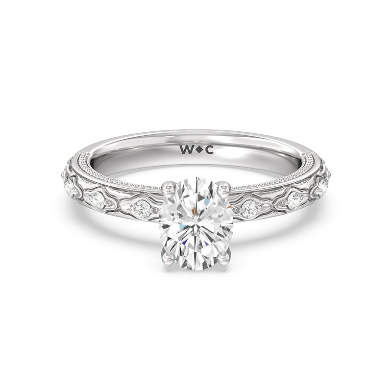 Vintage Blossom Engagement Ring