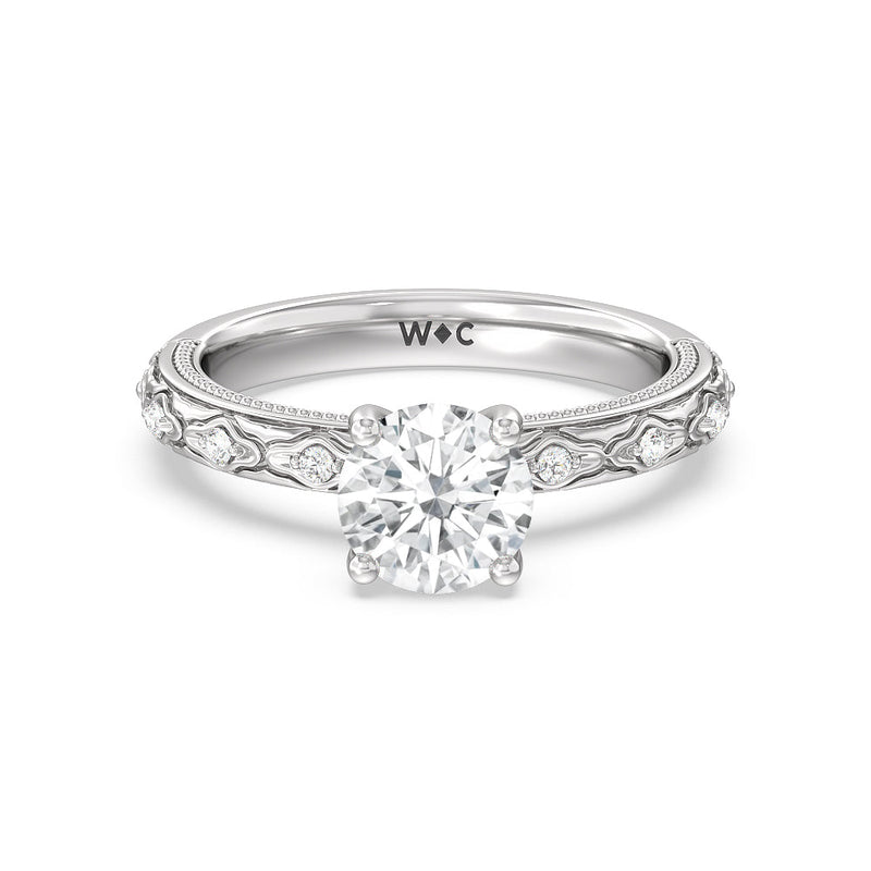 Vintage Blossom Engagement Ring