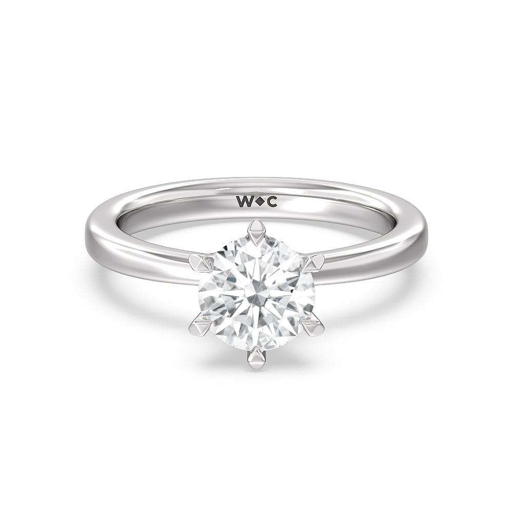 6 claw solitaire diamond ring Clearance