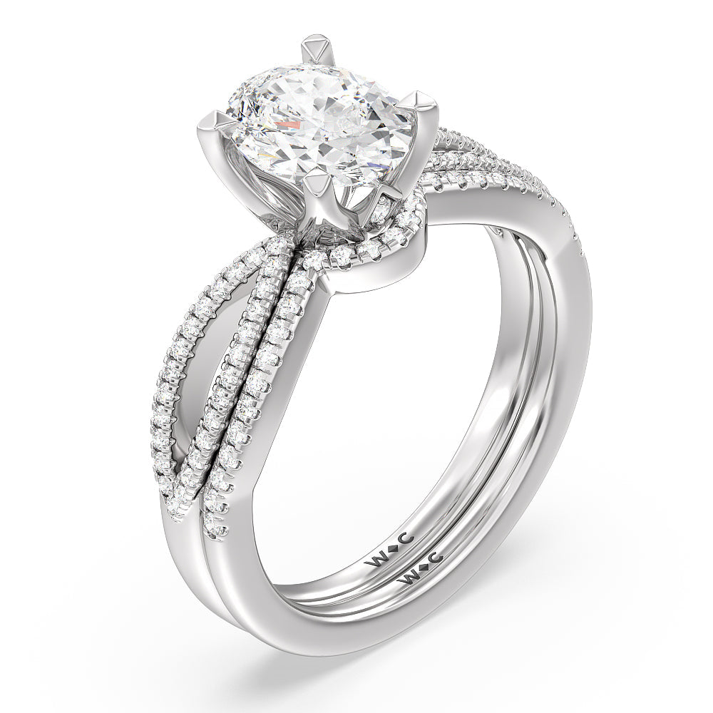 Beautiful White Natural Diamond Flower Wrap Engagement Ring in 10k Yellow  Gold - Walmart.com