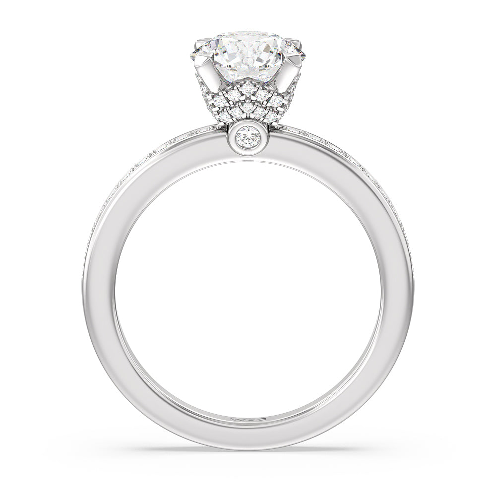 Hidden Accent Rings Hidden Accent Double Halo Engagement Ring – With Clarity