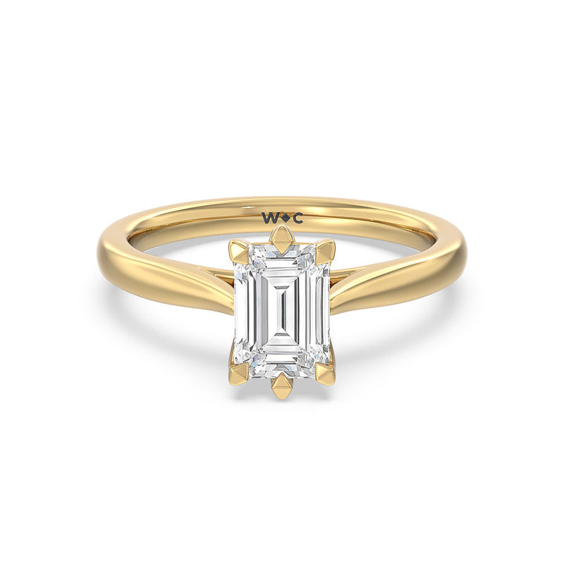 Six Prong Tulip Solitaire Lab Grown Diamond Engagement Ring