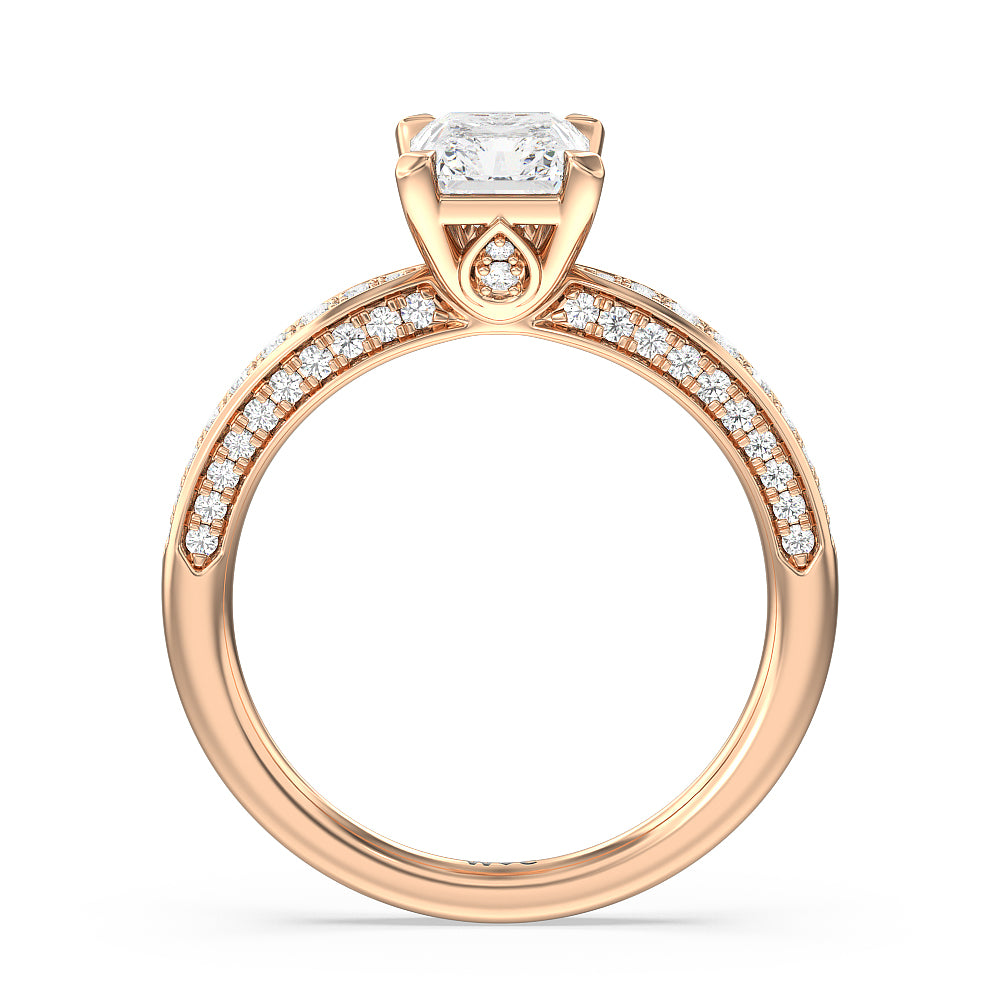 Hidden Accent Rings Aura Hidden Accent Pinched Shank Engagement Ring – With Clarity