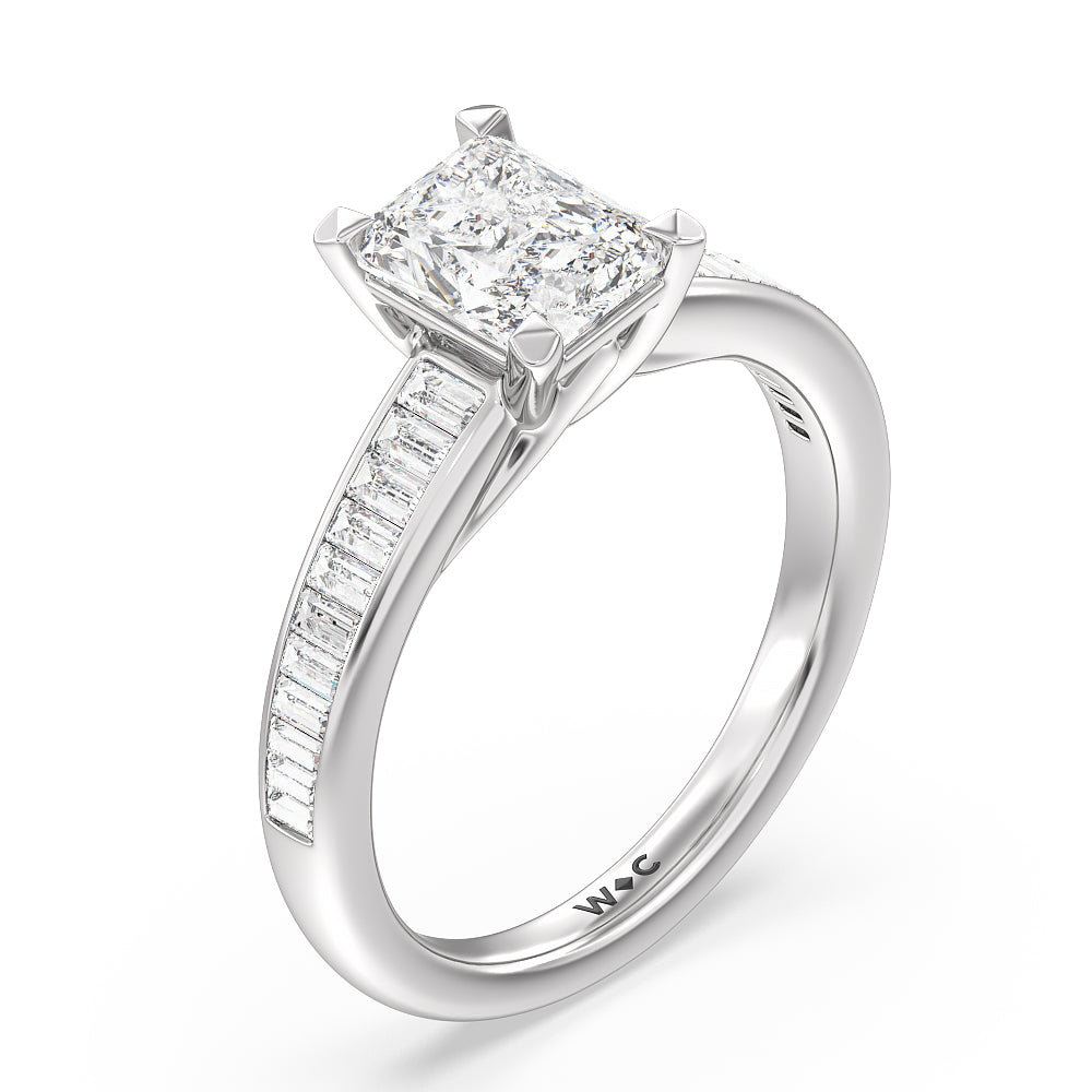 Channel Setting Diamond Rings Elegant Channel Set Baguette Engagement Ring – With Clarity