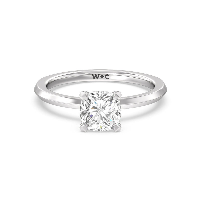 Petite Knife Edge Solitaire Lab Grown Diamond Engagement Ring