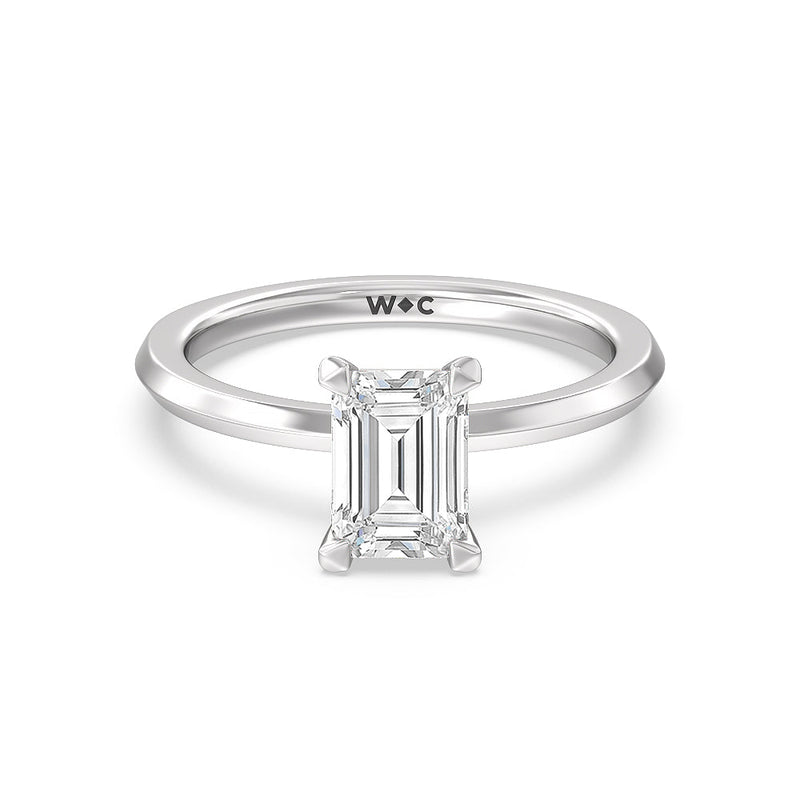 Petite Knife Edge Solitaire Lab Grown Diamond Engagement Ring