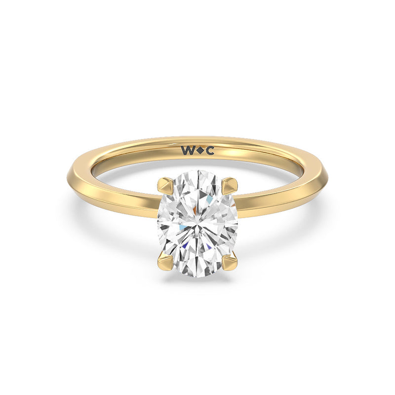 Petite Knife Edge Solitaire Lab Grown Diamond Engagement Ring