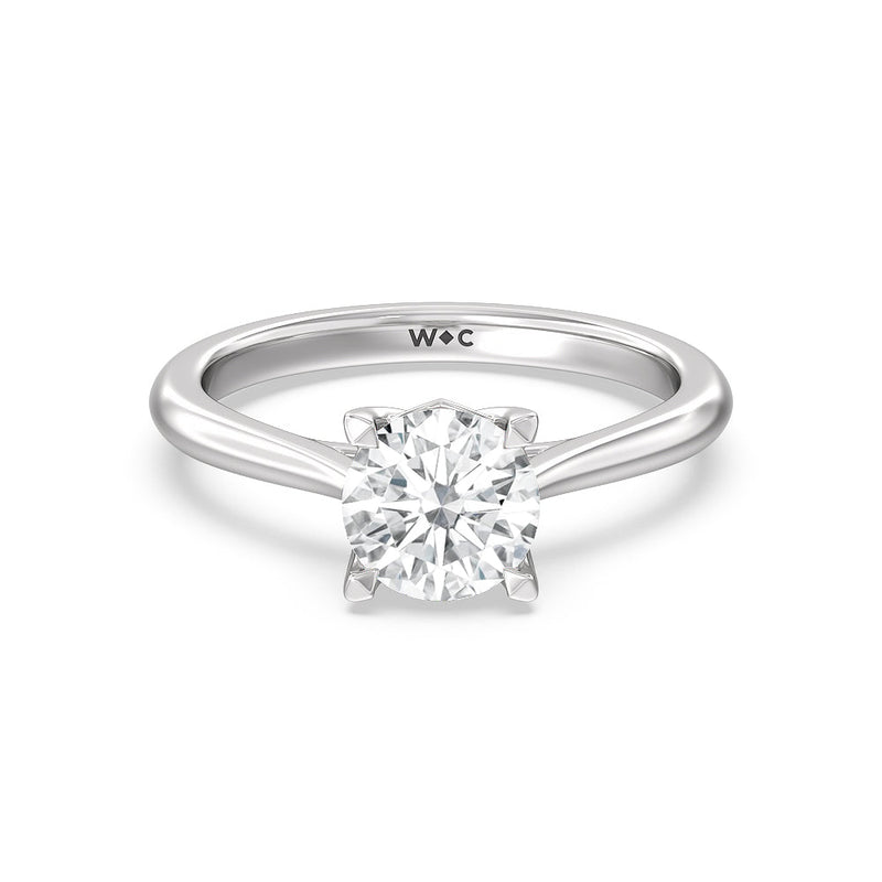 Tulip Basket Cathedral Classic Solitaire Engagement Ring - Home Preview