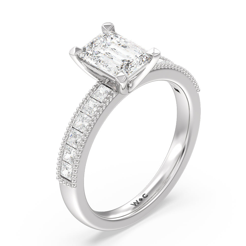 Platinum Princess 0.50ct Diamond V-Shape Solitaire Ring - thbaker.co.uk