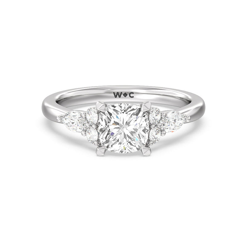 Trio Cluster Engagement Ring