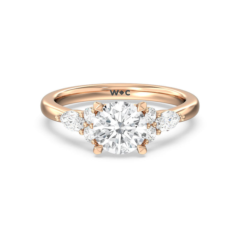 Trio Cluster Engagement Ring