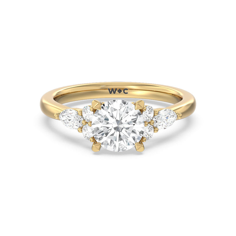 Trio Cluster Engagement Ring