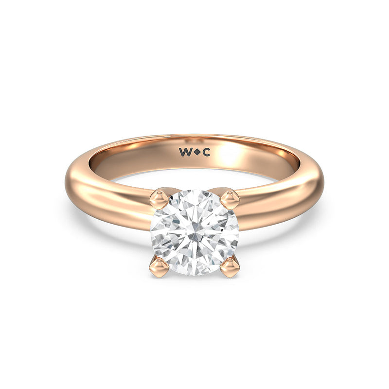 Maxi Classic Four Prong Solitaire Diamond Engagement Ring