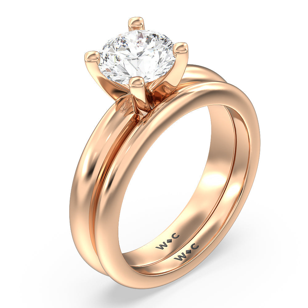 Oval Cut Maxi Classic Four Prong Solitaire Diamond Engagement Ring with Lab Grown Diamond in 14KT Rose Gold view 6
