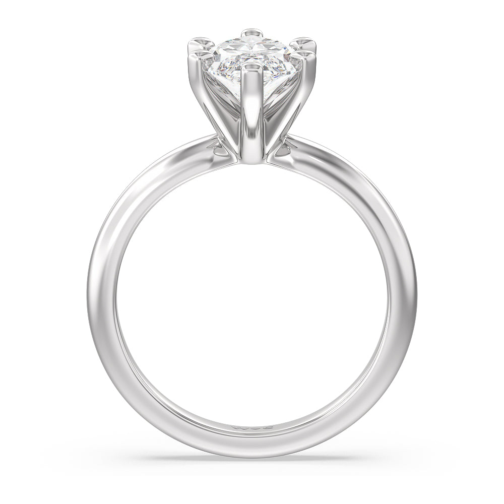 Marquise Cut Maxi Classic Six Prong Solitaire Diamond Engagement Ring with Lab Grown Diamond in 14KT Platinum view 2

