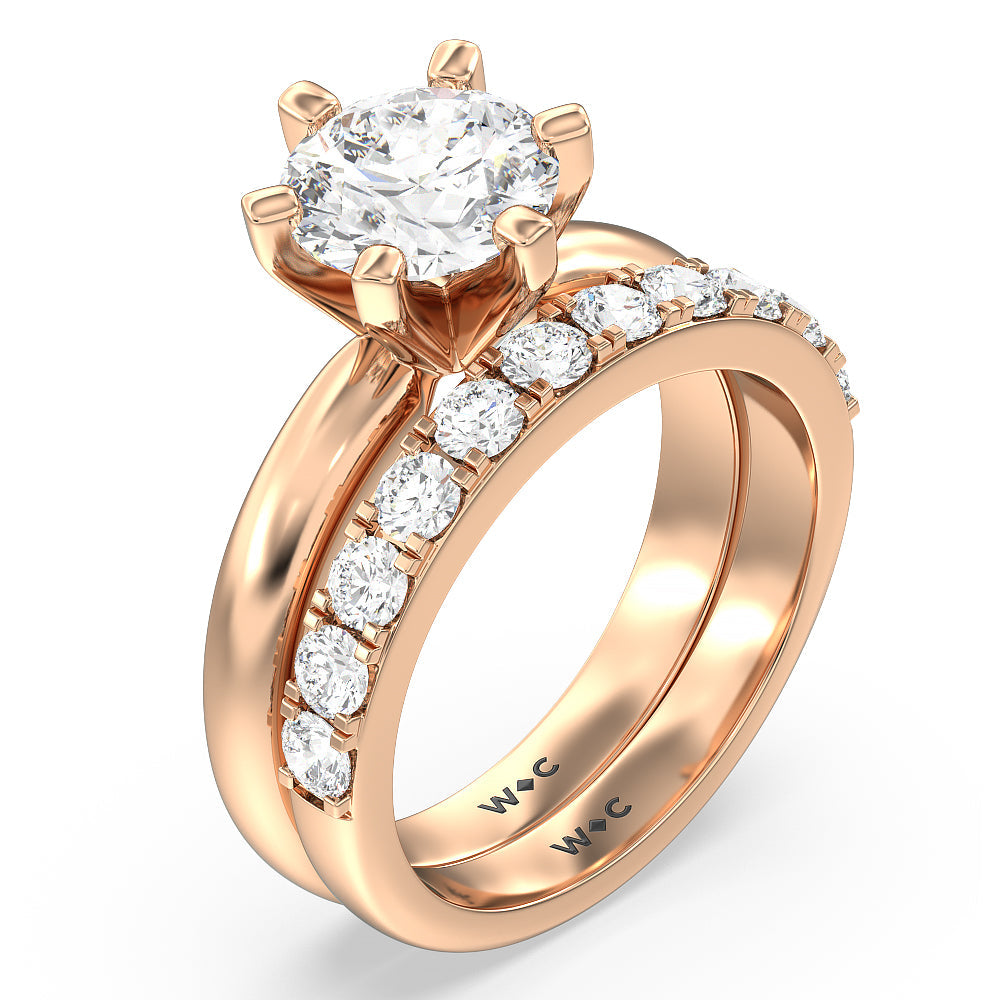 Oval Cut Maxi Classic Six Prong Solitaire Diamond Engagement Ring with Lab Grown Diamond in 14KT Rose Gold view 6
