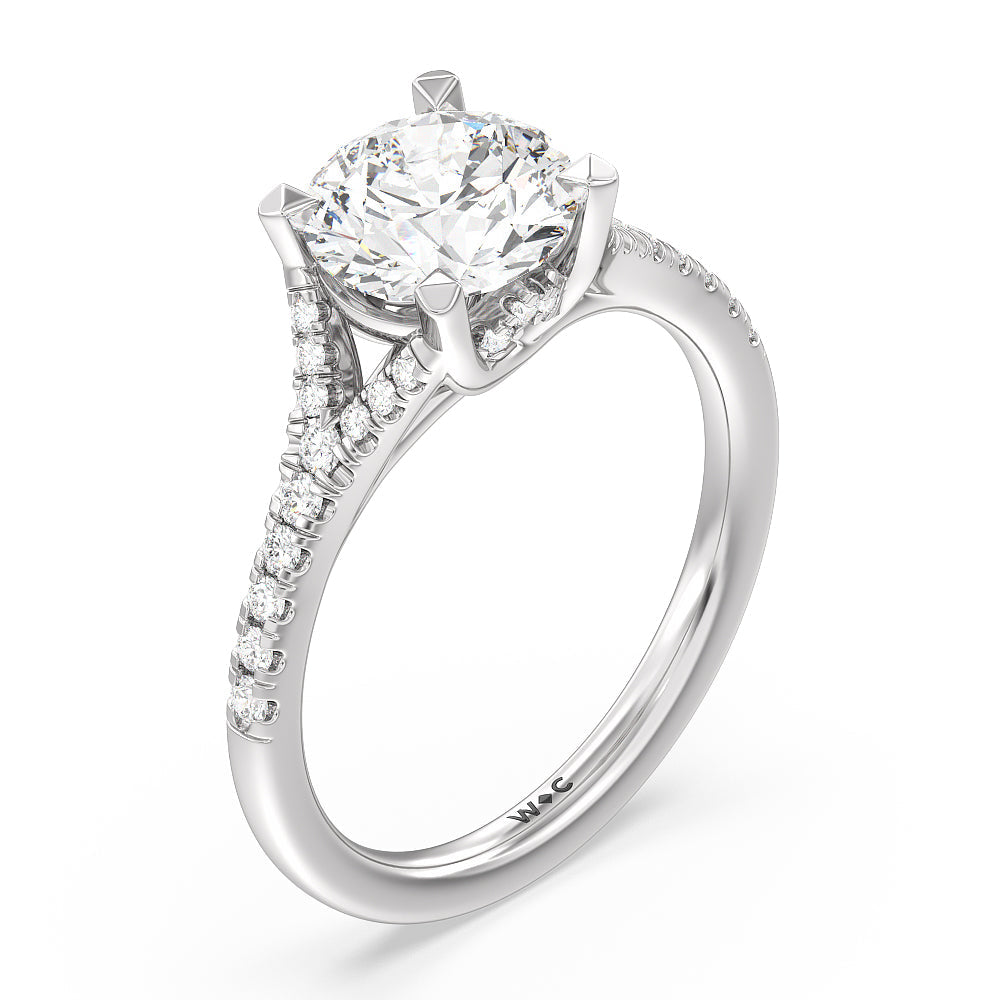 Classic Split Shank Engagement Ring – Michael E. Minden Diamond Jewelers -  The Diamond & Wedding Ring Store