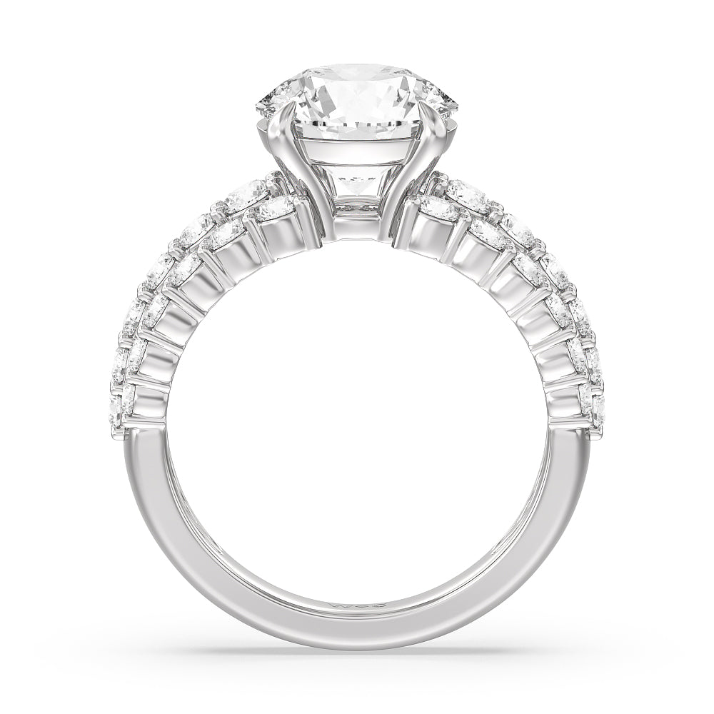 The Park Avenue Ring with Round Cut Diamond in 14KT Platinum view 3
