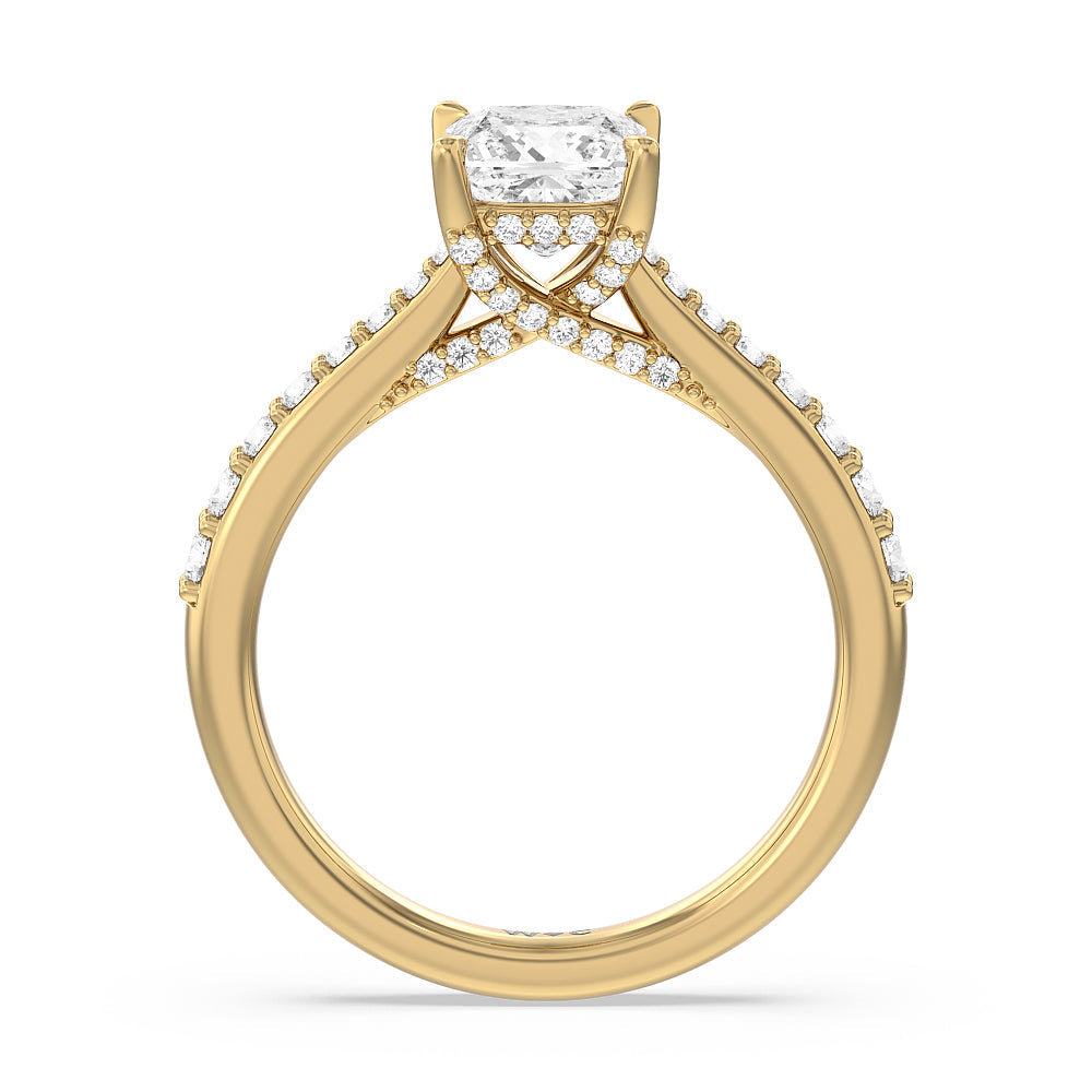 2.50 CT Lotus Basket Set Moissanite Solitaire Engagement Ring with Braided  Shank, 14K Yellow Gold, US 6.50 - Walmart.com