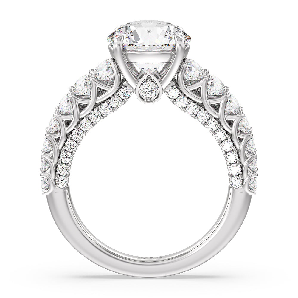 The Astor Ring with Round Cut Diamond in 14KT Platinum view 2
