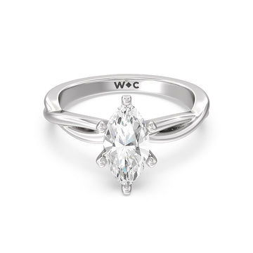 twisting solitaire diamond ring