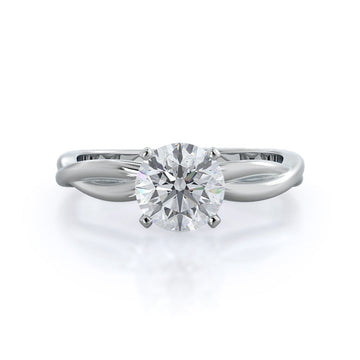 Twisting Solitaire Diamond Ring