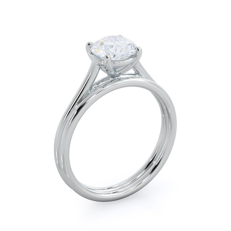 Poise Basket Diamond Engagement Ring with Oval Cut Diamond in 14KT Rose Gold view 4
