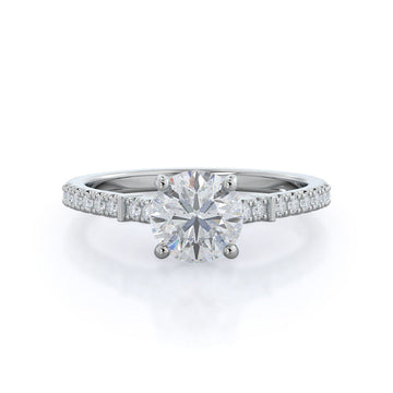Chic Accent Diamond Engagement Ring