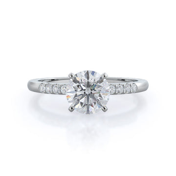 Traditional Pave Diamond Engagement Ring