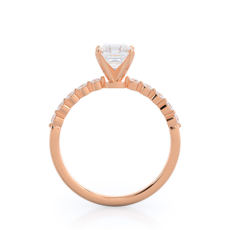 Bezeled Rring Under Bezeled Accent Diamond Engagement Ring – With Clarity