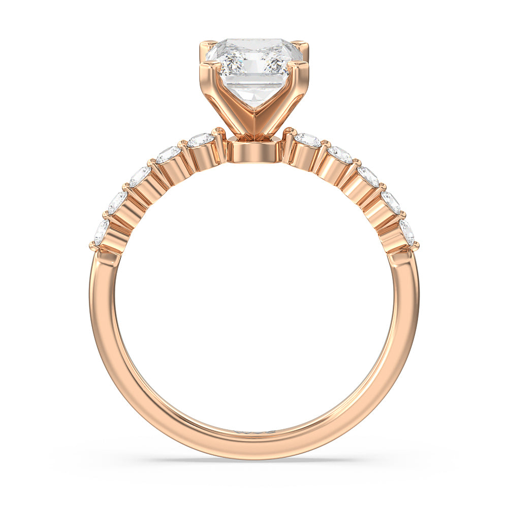 Bezeled Rring Under Bezeled Accent Diamond Engagement Ring – With Clarity