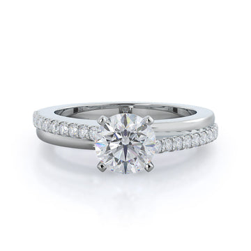Rising Accents Diamond Engagement Ring