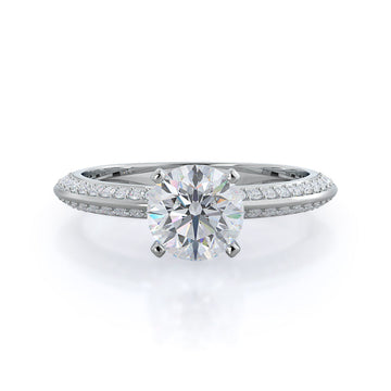 Duet Pave Diamond Engagement Ring