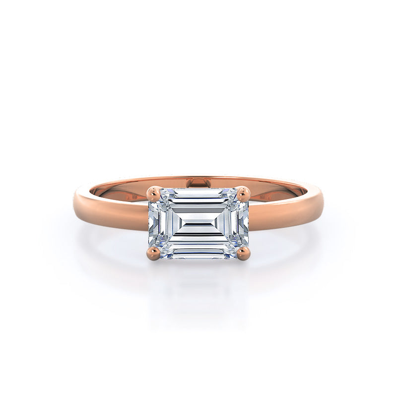 Classic Four Prong East West Engagement Ring