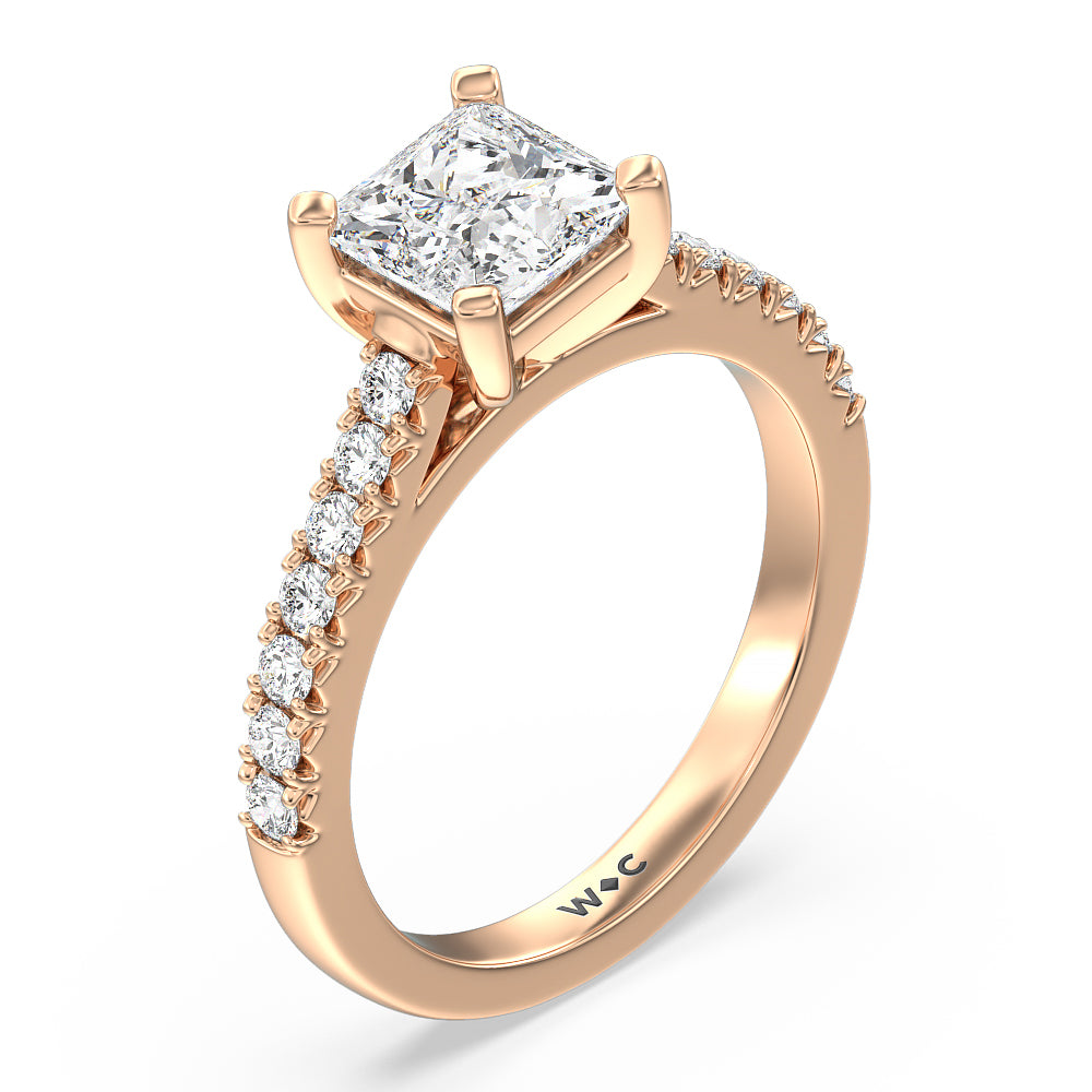 Tension Ring With Cascading Diamonds and Milgrain — 33 Jewels at El Paseo