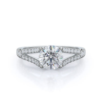 Split Shank Trellis Diamond Engagement Ring