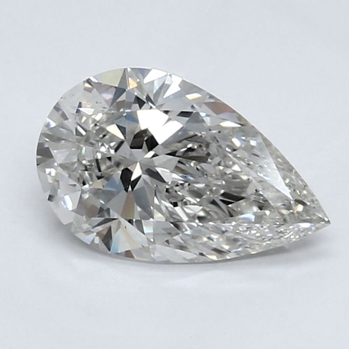 1.51 Carat Pear Lab Diamond with  Cut Diamond in 14KT  view 1
