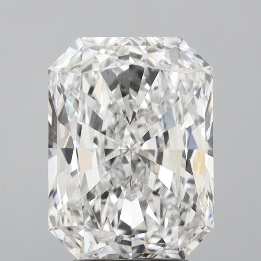 3.37 Carat Radiant Lab Diamond with  Cut Diamond in 14KT  view 1
