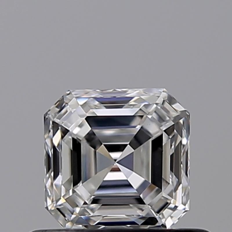 0.5 Carat Asscher Natural Diamond with  Cut Diamond in 14KT  view 1

