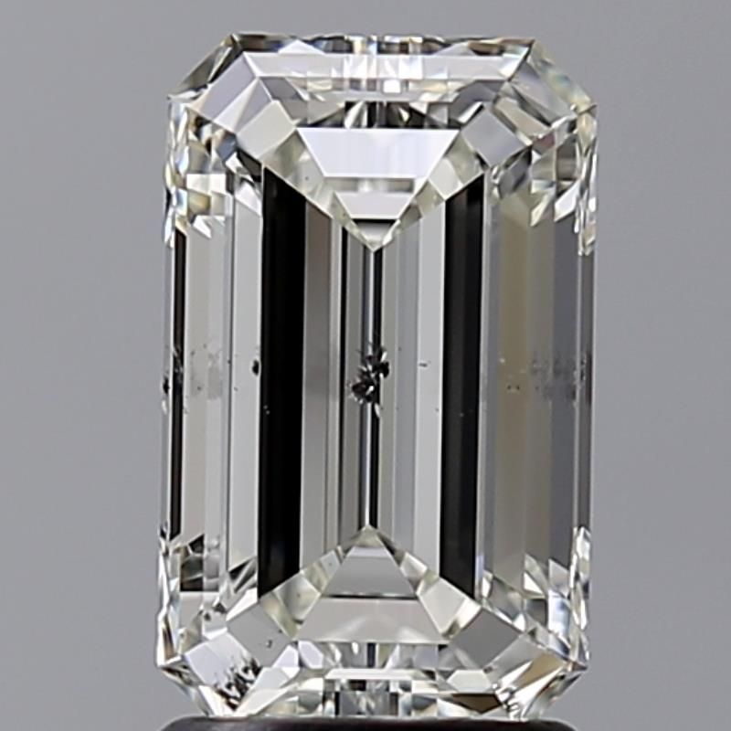 2.0 Carat Emerald Natural Diamond with  Cut Diamond in 14KT  view 1

