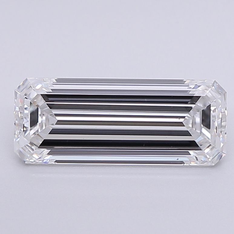 2.08 Carat Emerald Lab Diamond with  Cut Diamond in 14KT  view 1
